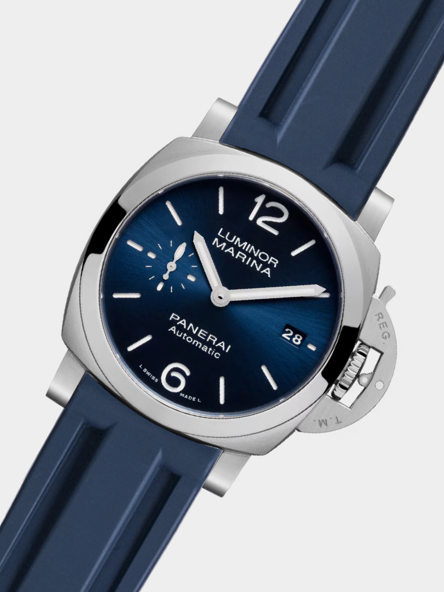 Luxury FKM Rubber Strap for Panerai Luminor & Submersible 40mm & 42mm - BLUE