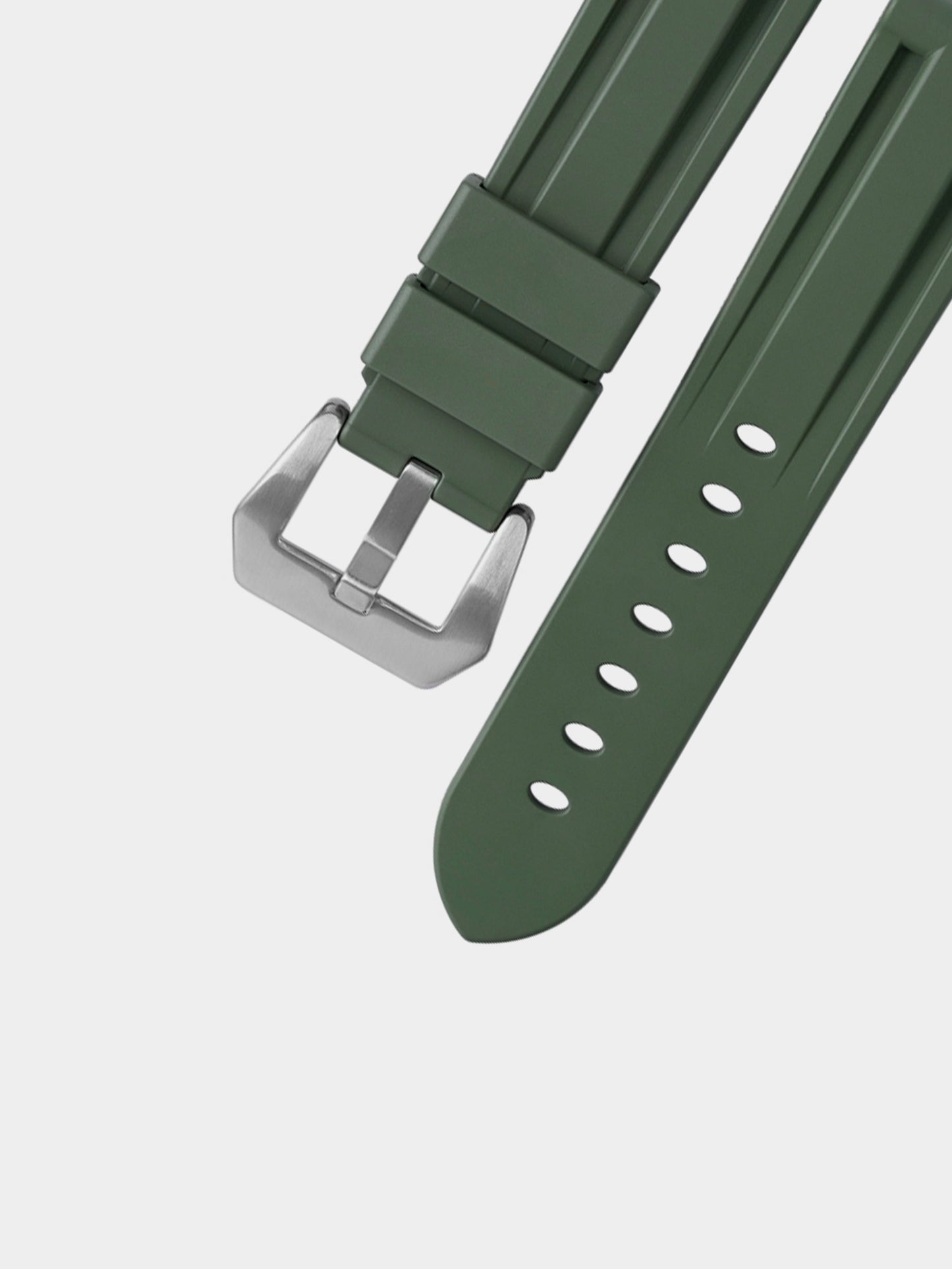 Luxury FKM Rubber Strap for Panerai Luminor & Submersible 40mm & 42mm - GREEN