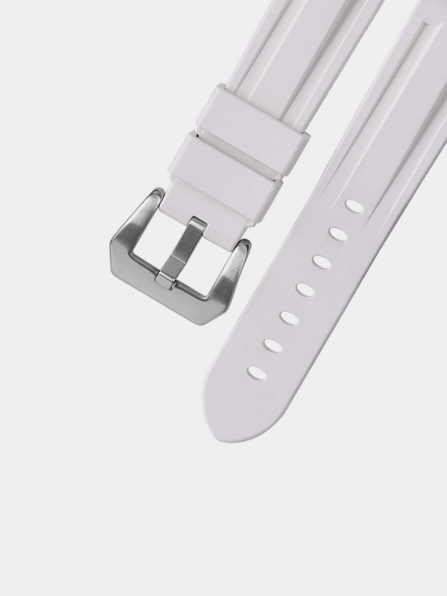 Luxury FKM Rubber Strap for Panerai Luminor & Submersible 40mm & 42mm - WHITE - Zolo Straps