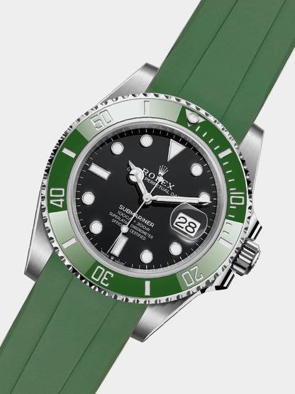 Luxury FKM Rubber Strap for Rolex Submariner 40mm - GREEN