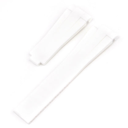 Luxury FKM Rubber Strap for Rolex Deployment Clasp 20mm - WHITE