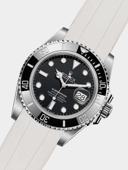 Luxury FKM Rubber Strap for Rolex Submariner 40mm - WHITE