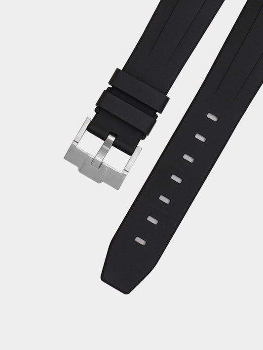 Luxury FKM Rubber Strap for Omega Seamaster - BLACK - Zolo Straps