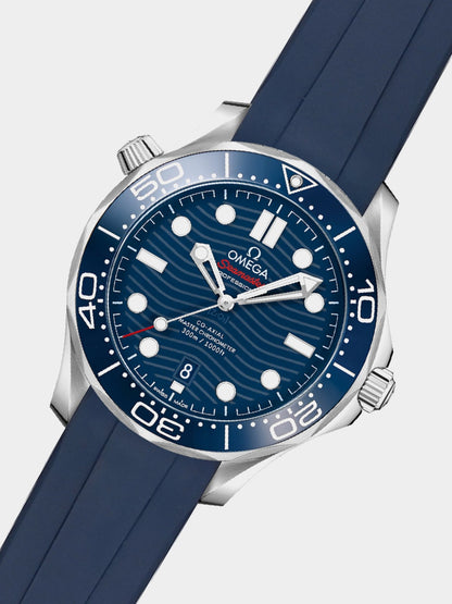 Luxury FKM Rubber Strap for Omega Seamaster - BLUE - Zolo Straps