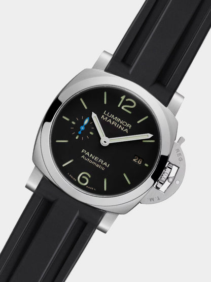 Luxury FKM Rubber Strap for Panerai Luminor & Submersible 40mm & 42mm - BLACK - Zolo Straps