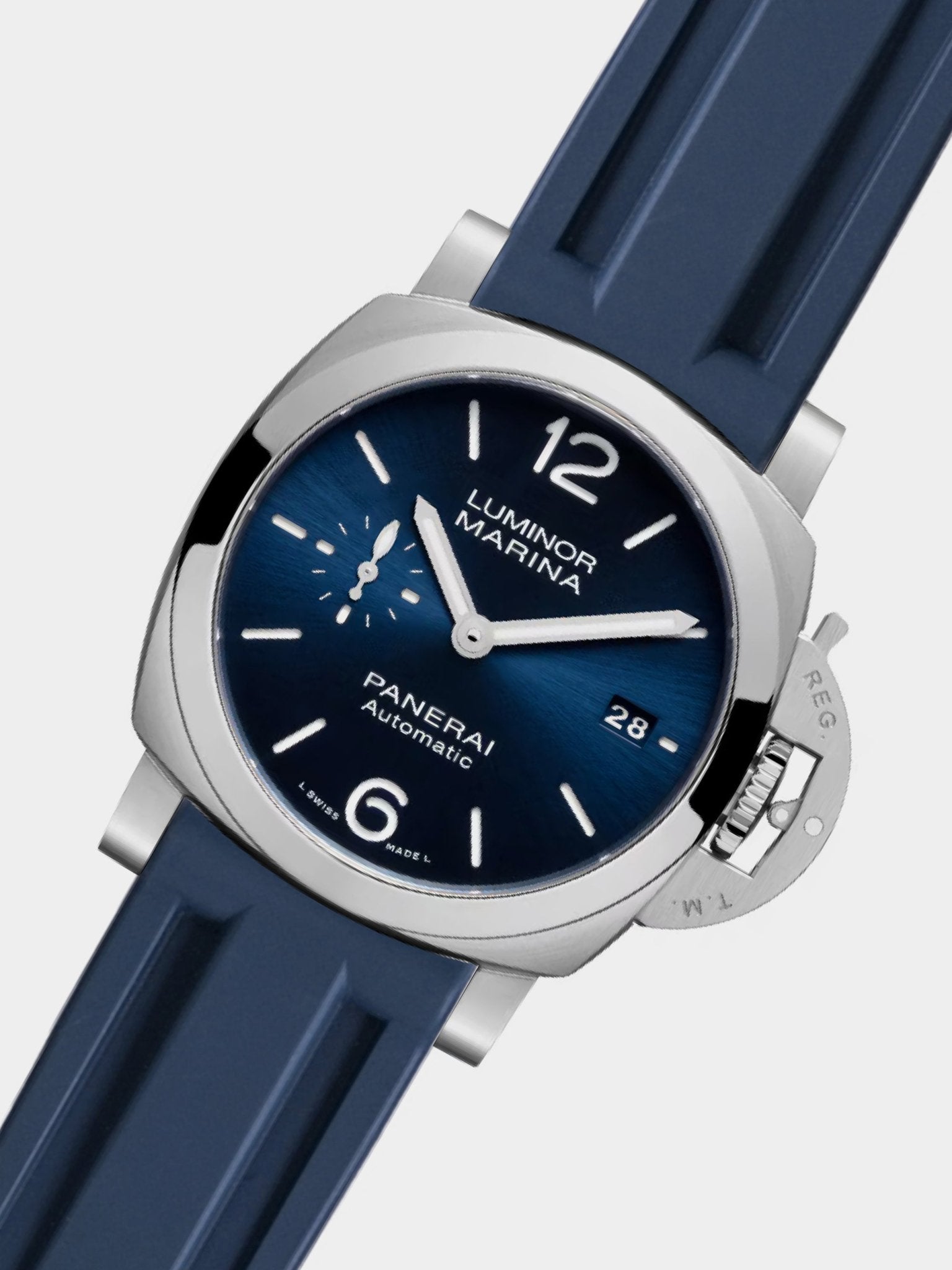 Luxury FKM Rubber Strap for Panerai Luminor & Submersible 40mm & 42mm - BLUE - Zolo Straps