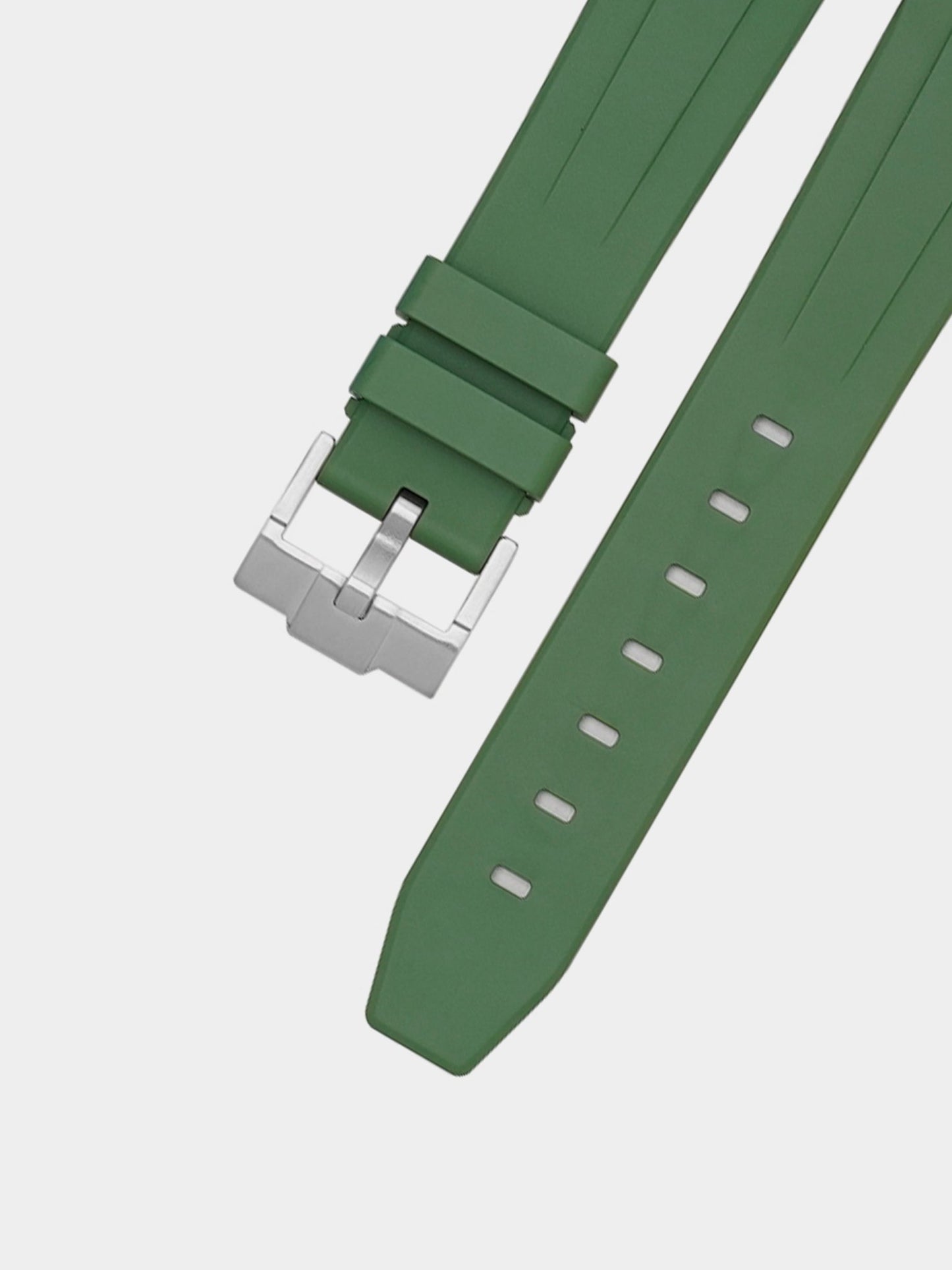 Luxury FKM Rubber Strap for Rolex Datejust 36 - GREEN - Zolo Straps