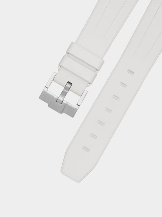 Luxury FKM Rubber Strap for Rolex Datejust 36 - WHITE - Zolo Straps
