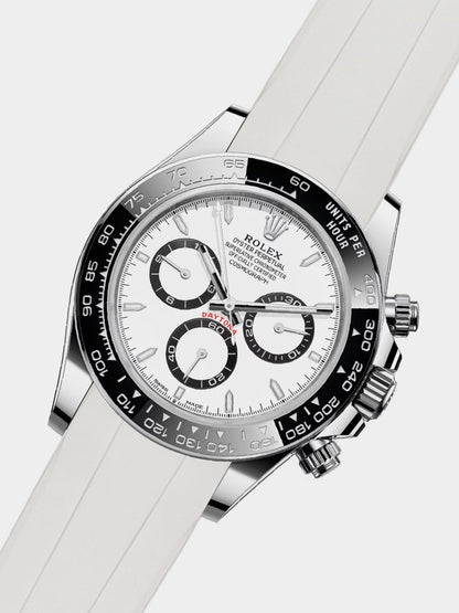 Luxury FKM Rubber Strap for Rolex Daytona - WHITE - Zolo Straps
