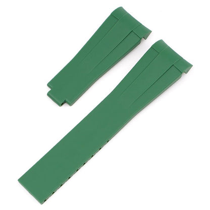 Luxury FKM Rubber Strap for Rolex Deployment Clasp 20mm - GREEN - Zolo Straps