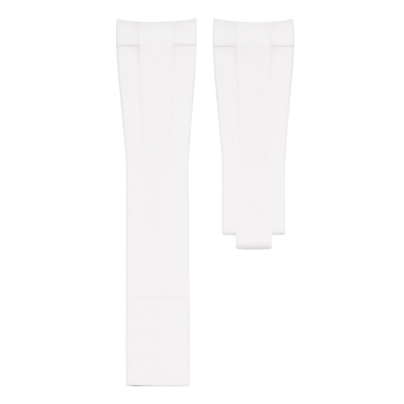 Luxury FKM Rubber Strap for Rolex Deployment Clasp 20mm - WHITE - Zolo Straps