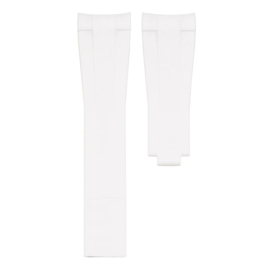 Luxury FKM Rubber Strap for Rolex Deployment Clasp 20mm - WHITE - Zolo Straps