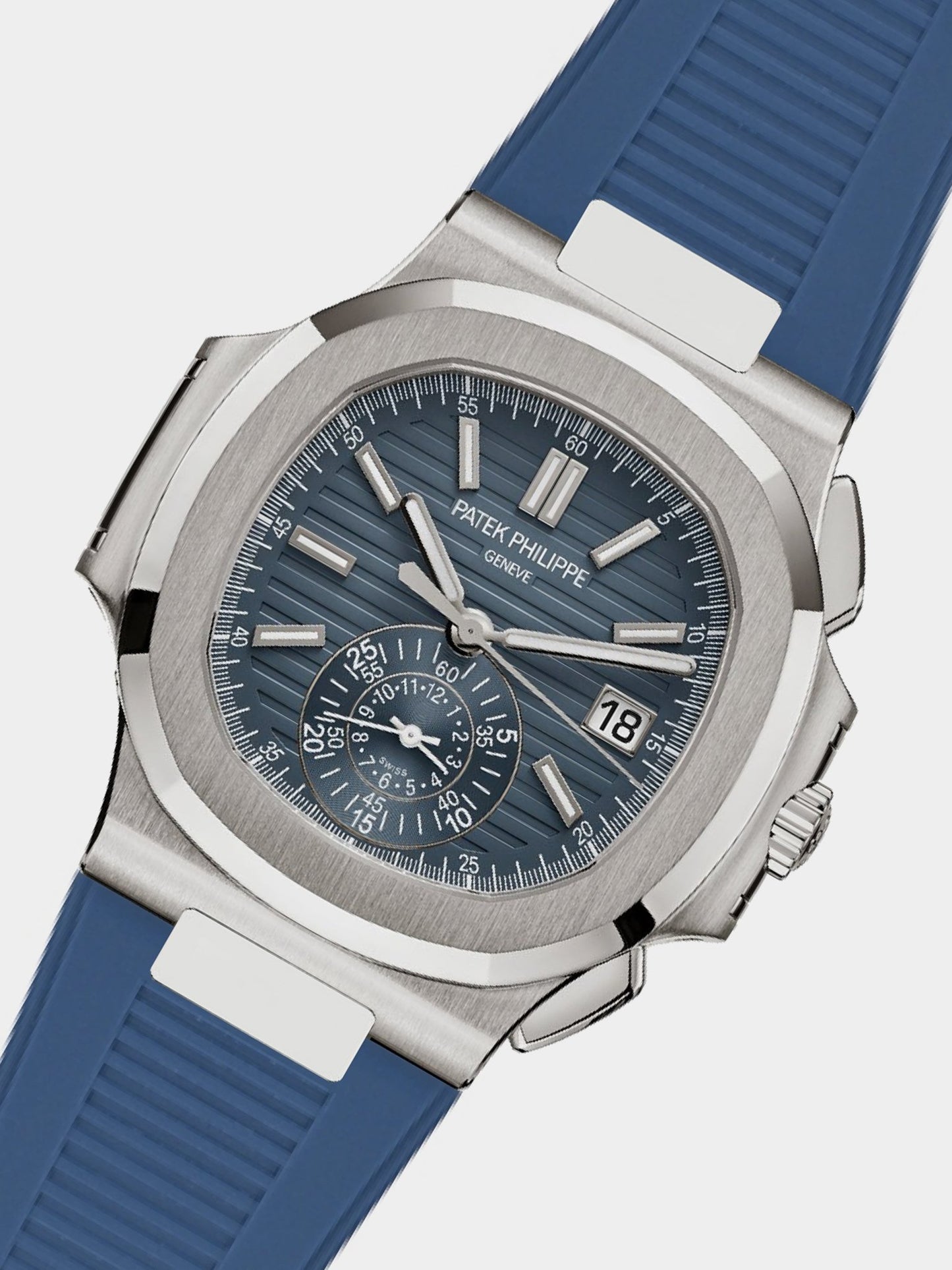 Premium Rubber Strap for Patek Philippe Nautilus - BLUE - Zolo Straps