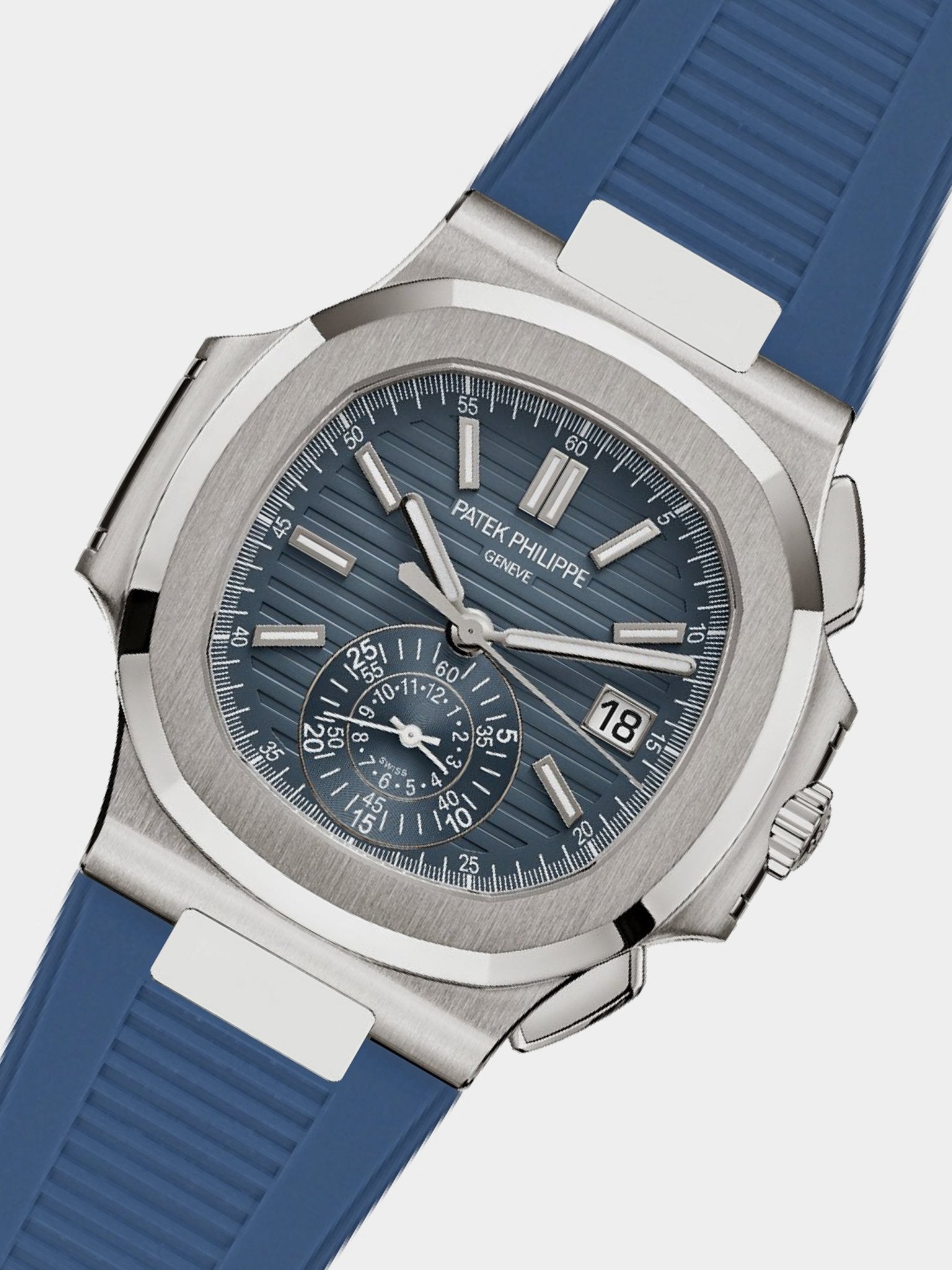 Premium Rubber Strap for Patek Philippe Nautilus - BLUE - Zolo Straps