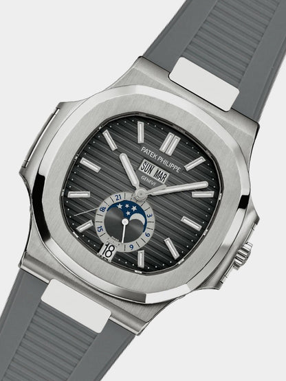 Premium Rubber Strap for Patek Philippe Nautilus - GRAY - Zolo Straps